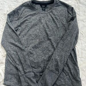 Athleta Girl athletic long-sleeve with thumb holes in grey